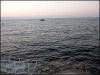 Overlooking the stairs into the dive site.